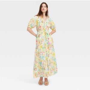 Roller Rabbit x Target Vacation Short Sleeve Maxi Tie-Waist Maxi Dress